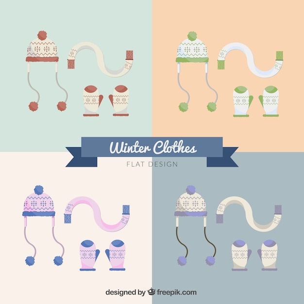 Free vector winter clothes