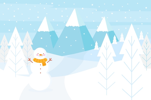 Winter concept in flat design