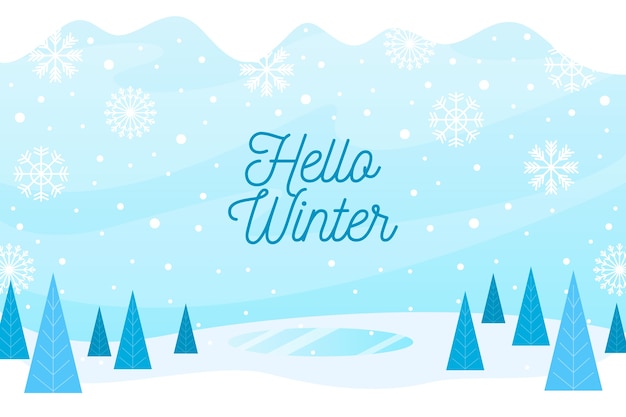 Free Vector winter concept in flat design