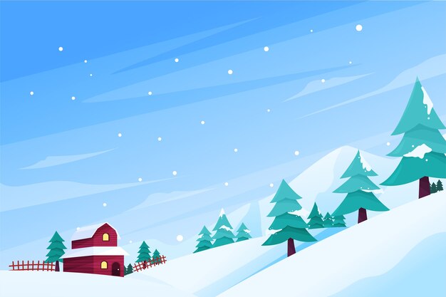 Free vector winter concept in flat design