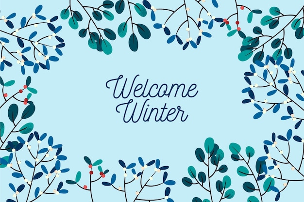 Free vector winter concept in hand drawn