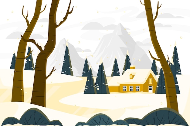 Free vector winter   concept illustration