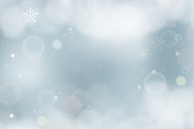 Free vector winter concept with blurred background