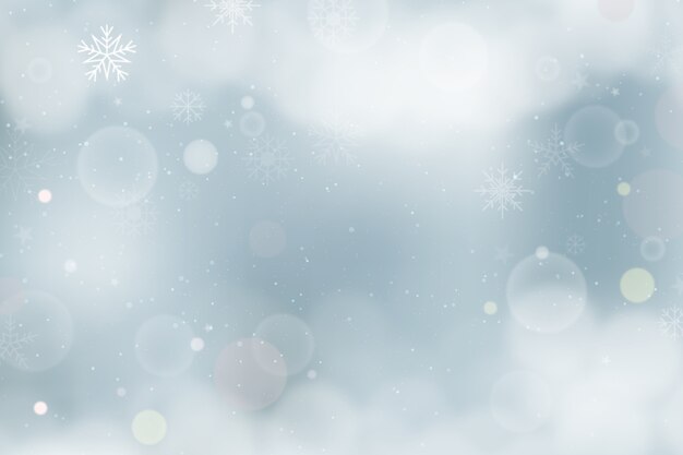 Winter concept with blurred background