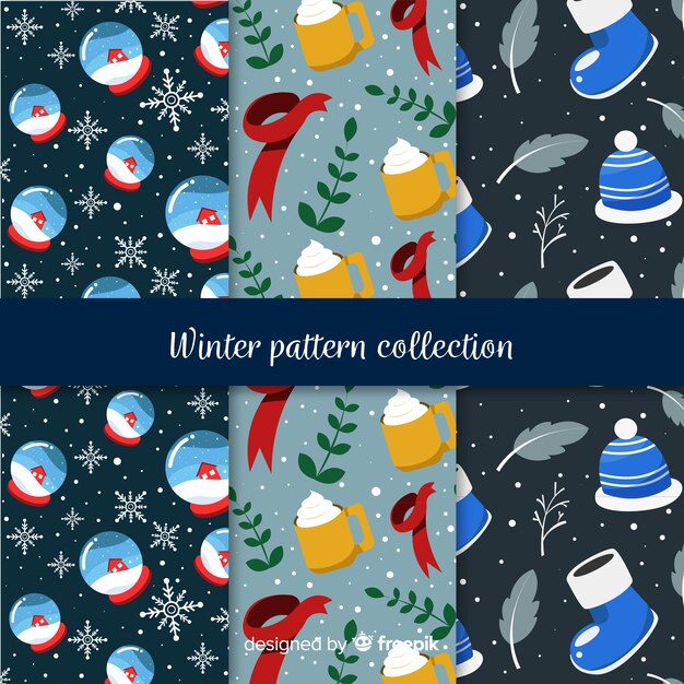 겨울 요소 패턴 컬렉션