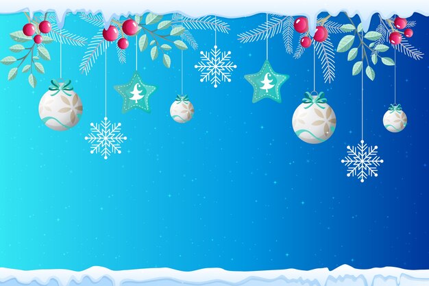 Winter flat design background