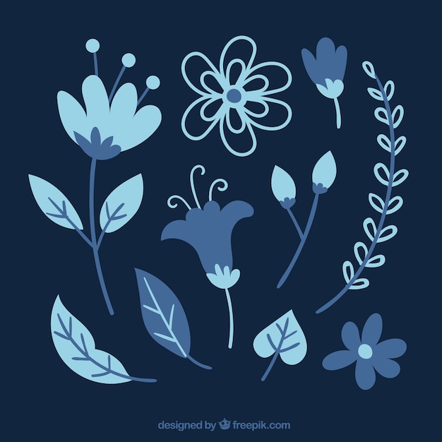 Free vector winter flower collection