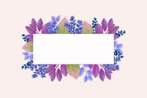 Free vector winter flowers with copy space banner