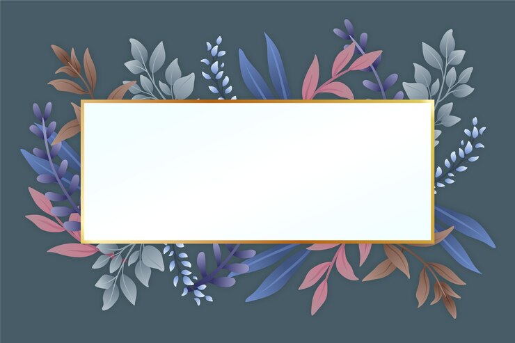 Free Vector winter flowers with empty banner