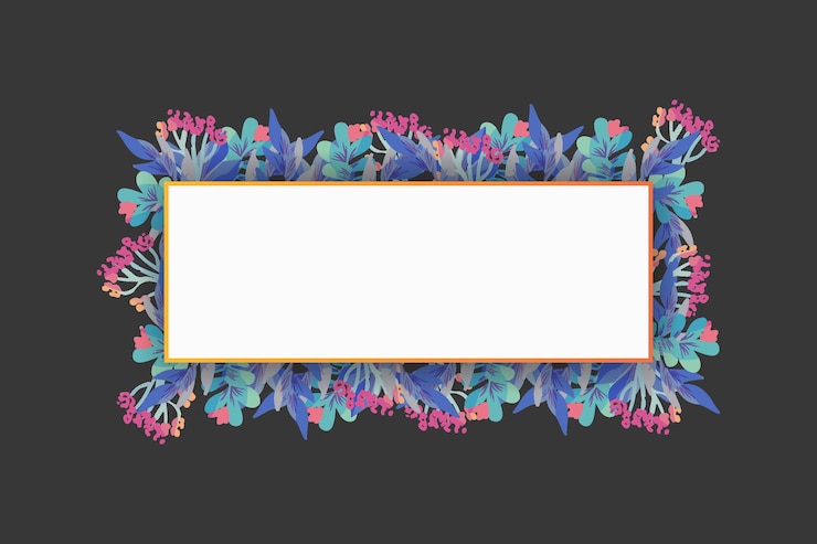 Free Vector winter flowers with empty banner