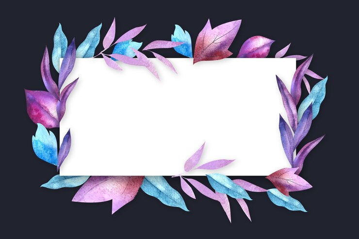 Free Vector winter flowers with empty banner
