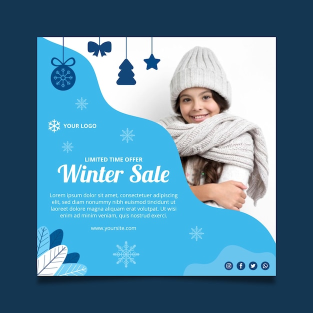 Free vector winter flyer template