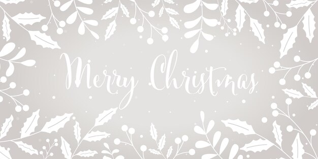 회색 배경 메리 크리스마스 초대 디자인 카드 겨울 포스터 겨울 인사말 배너
