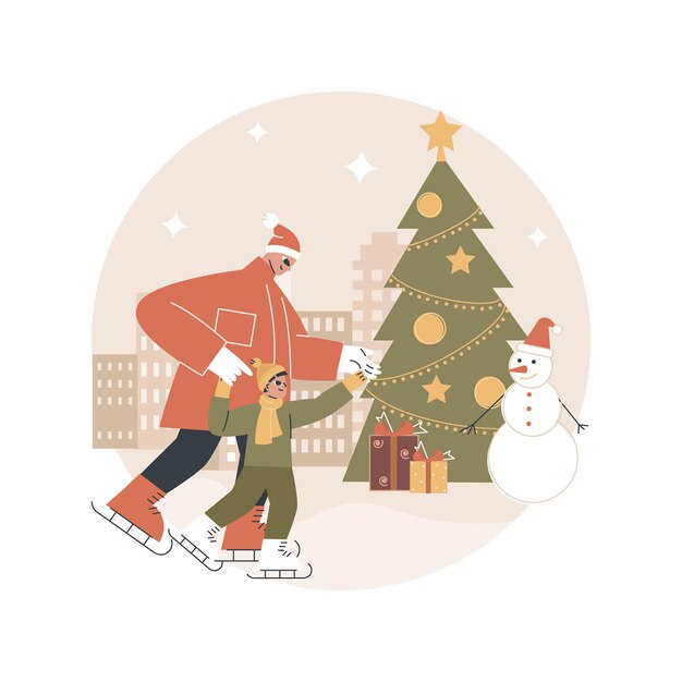 Winter holidays abstract illustration