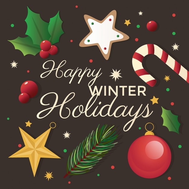 Free vector winter holidays background