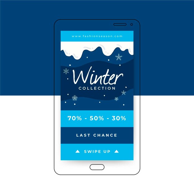 Winter instagram story template