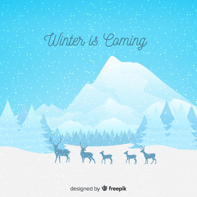 Free vector winter is coming background