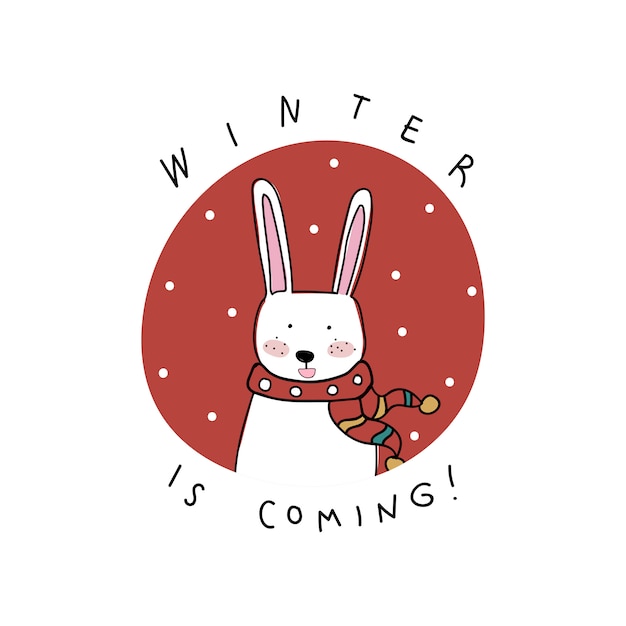 Free vector winter is coming sticker