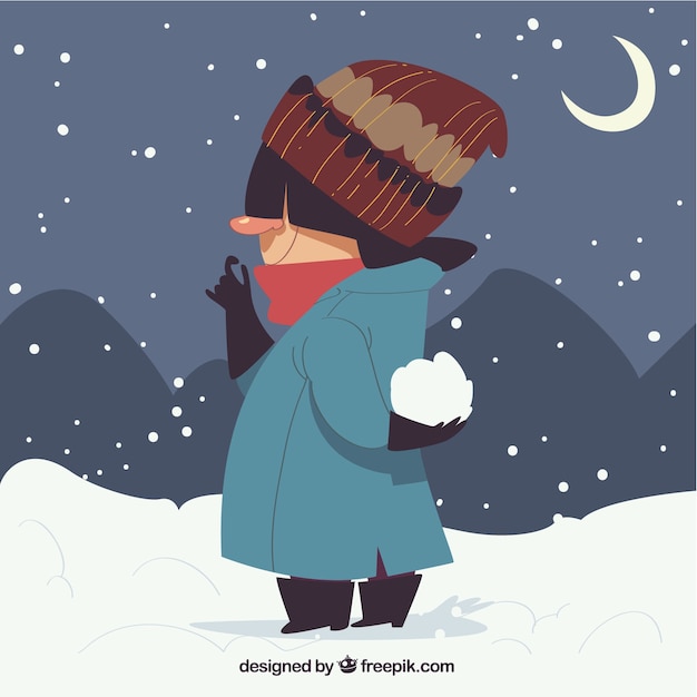 Free vector winter kids