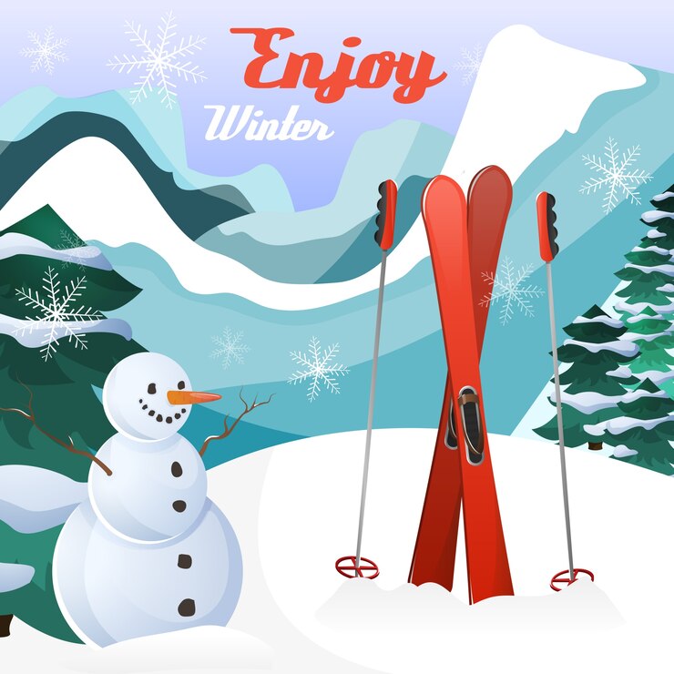 मुफ़्त वेक्टर winter landscape background