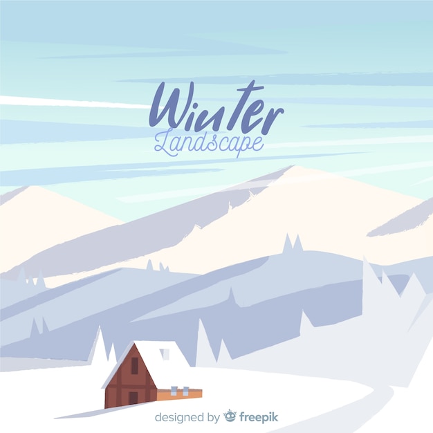 Winter landscape background