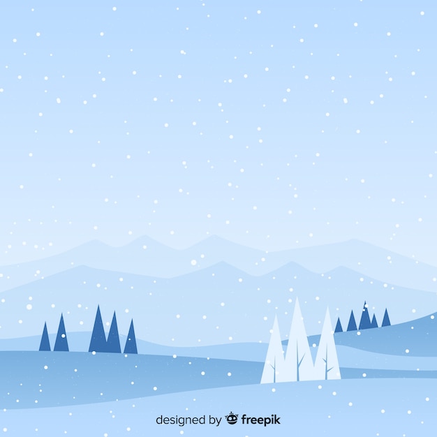 Winter landscape background