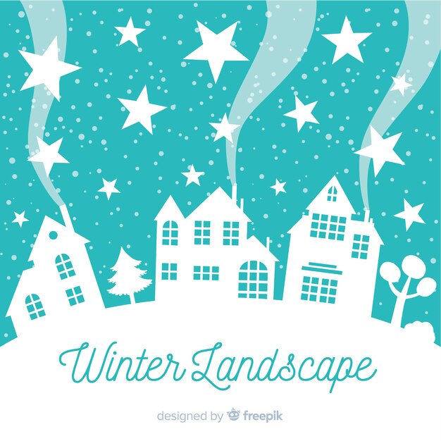 Winter landscape background