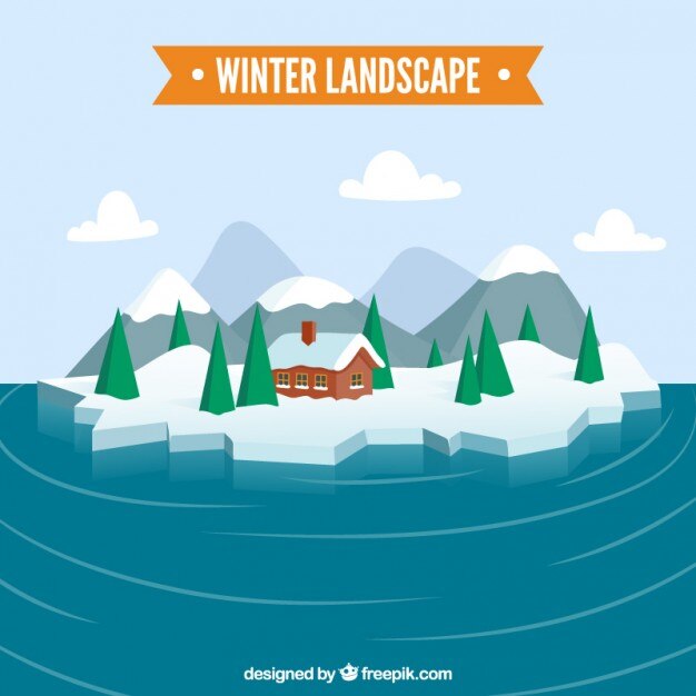 Free Vector winter landscape