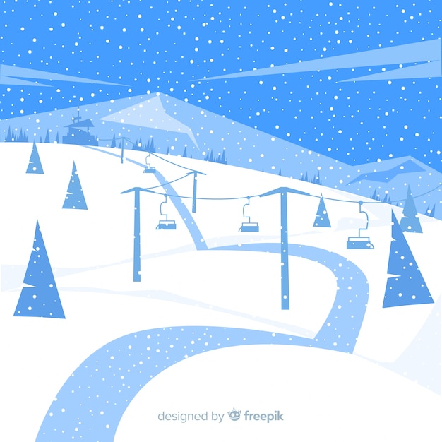 Free vector winter landscape