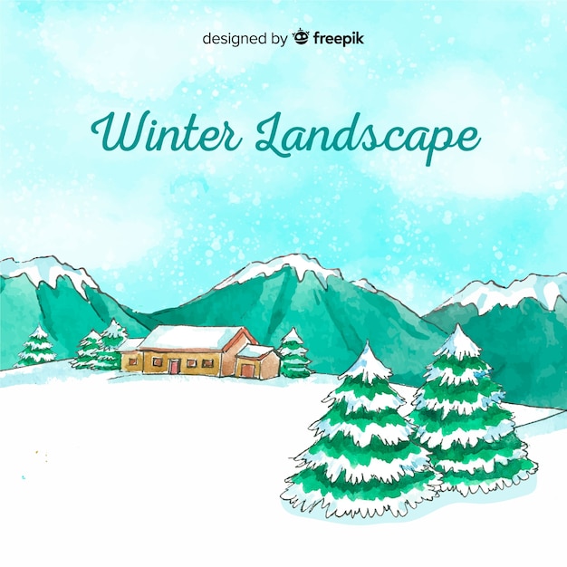 Free vector winter landscape