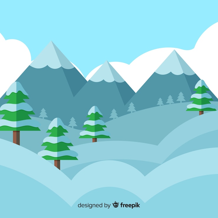 무료 Vector 겨울 풍경