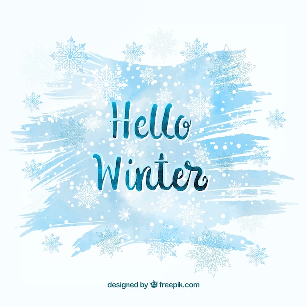 Winter lettering background