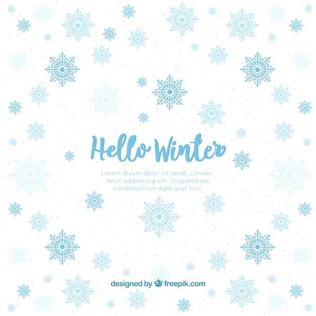 Winter lettering background