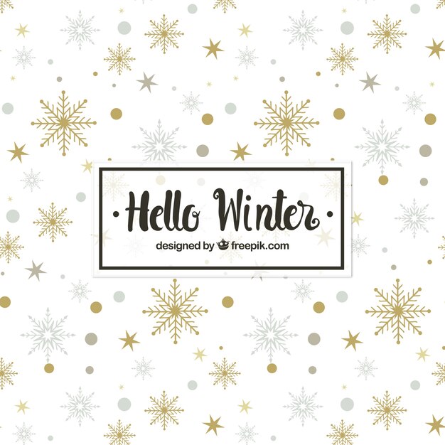 Winter lettering background