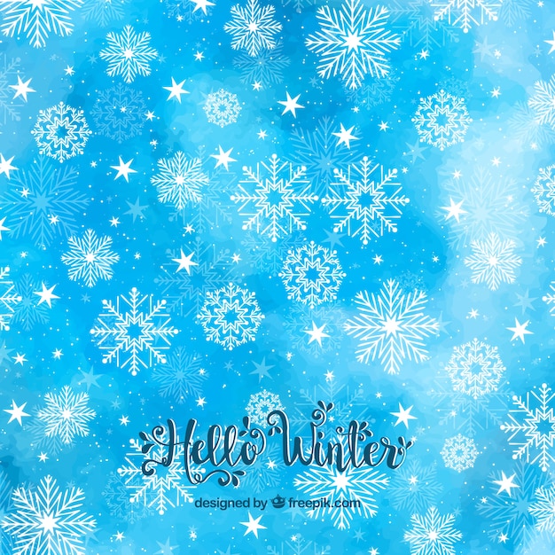 Winter lettering background