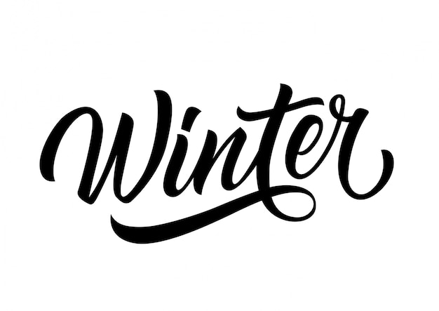 Vettore gratuito lettering invernale