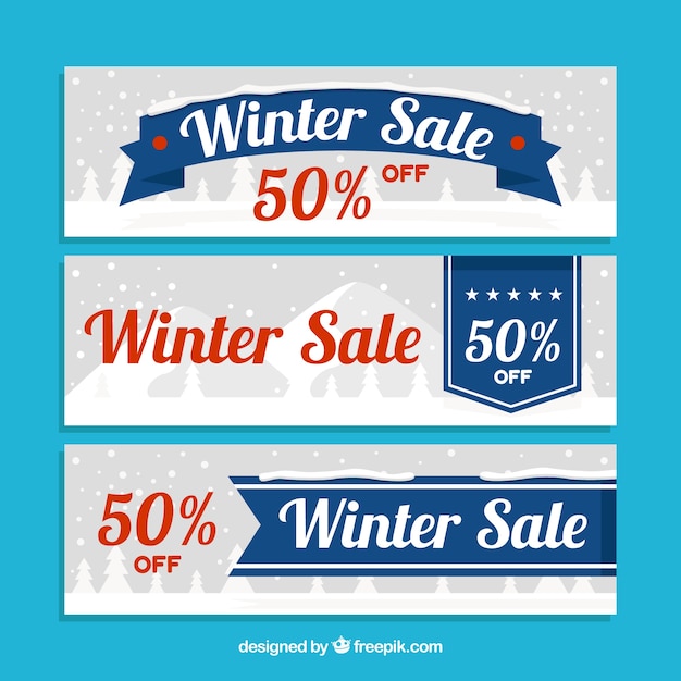 Winter offer banners