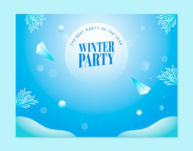 Winter party photocall template