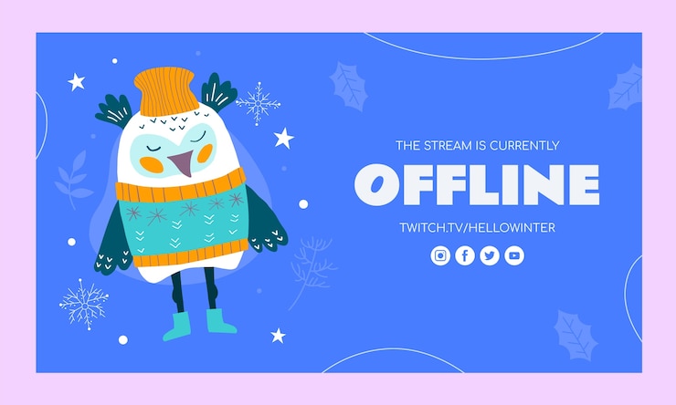 Free Vector winter party twitch background