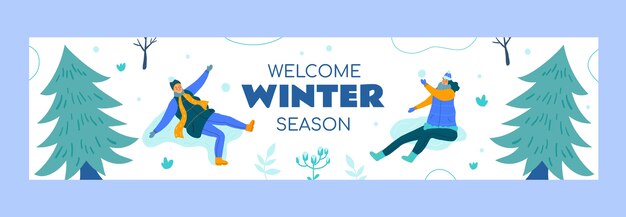 Free vector winter party twitch banner