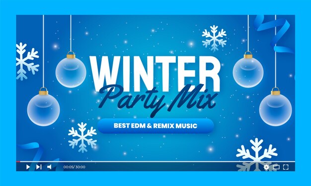 Winter party youtube thumbnail