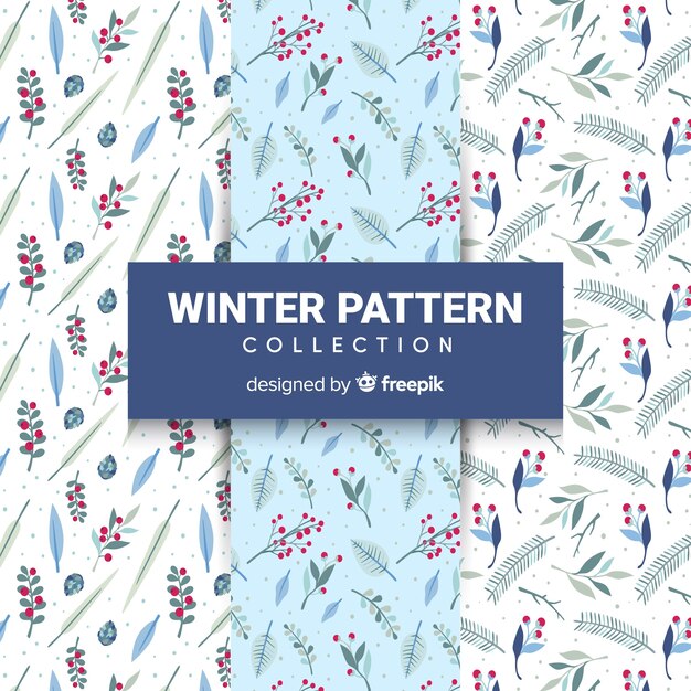 Free Vector winter pattern collection