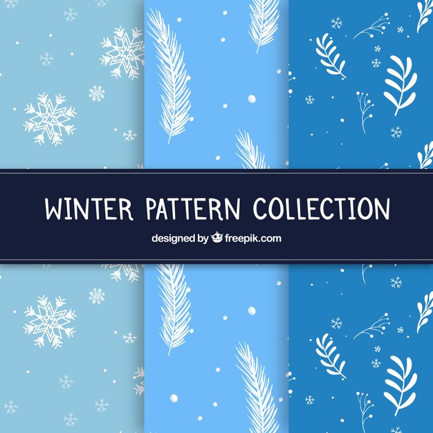 Free Vector winter pattern collection