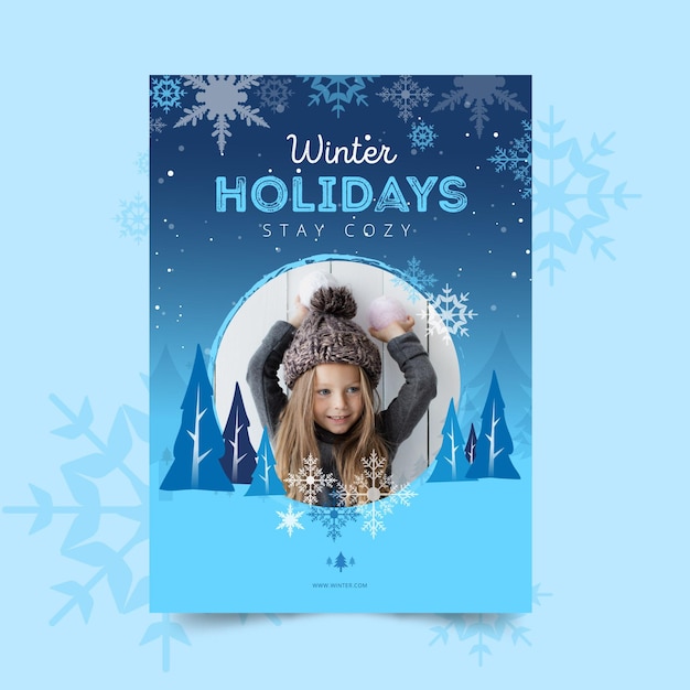 Free vector winter poster template