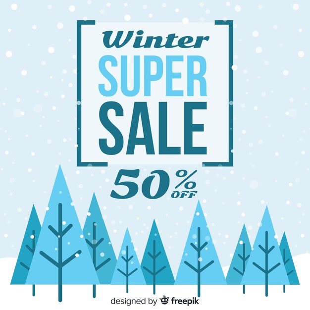 Winter sale background