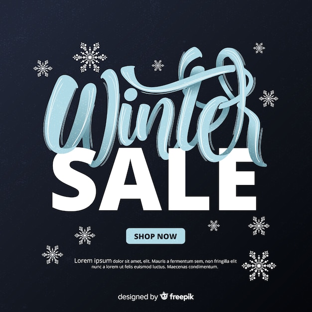 Winter sale background