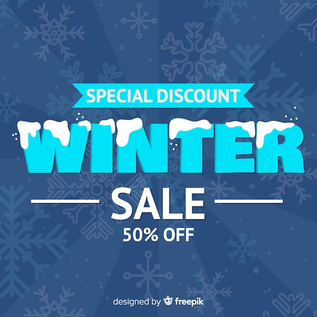 Winter sale background