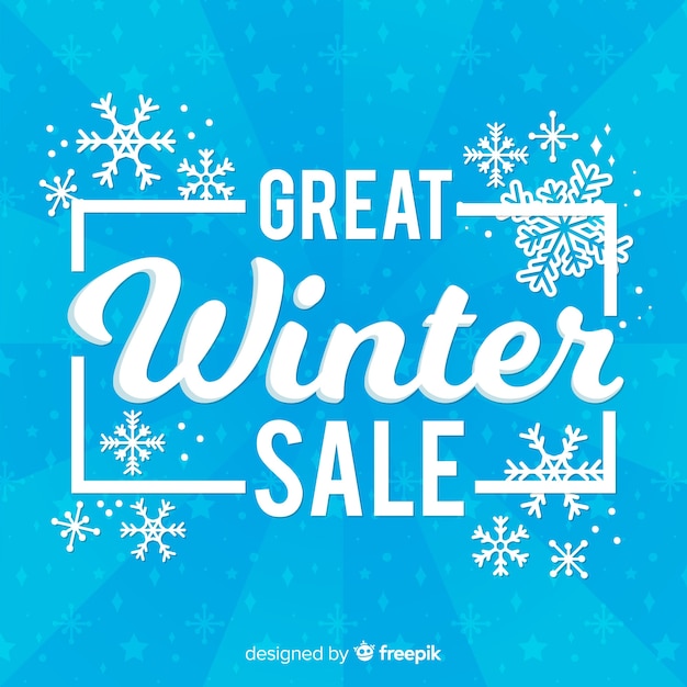 Free vector winter sale background