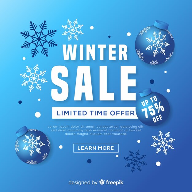 Winter sale background