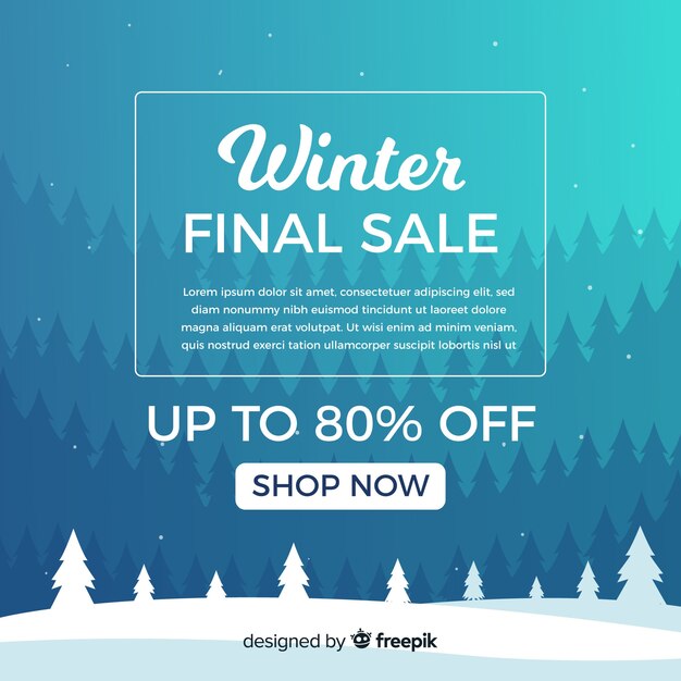 Winter sale banner